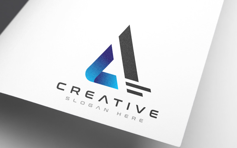 Marca creativa A - Plantilla de logotipo de letra