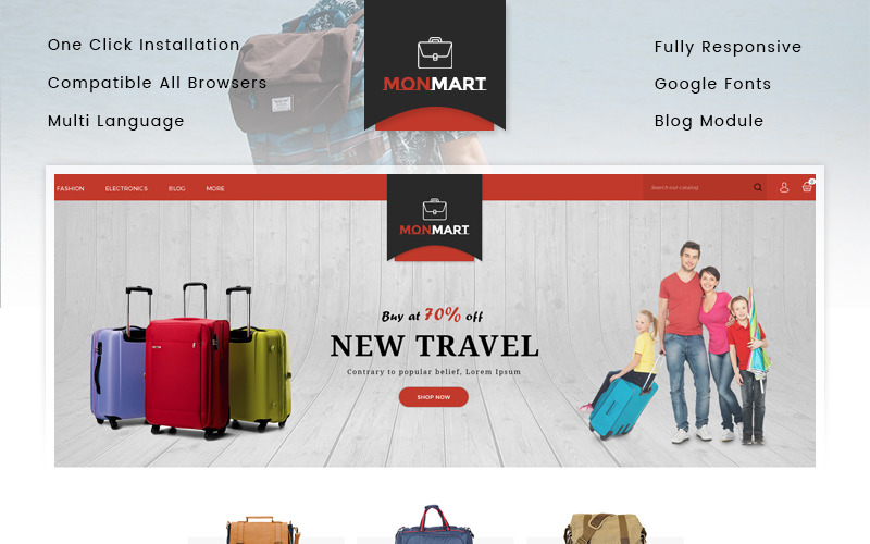 тема магазина сумок prestashop