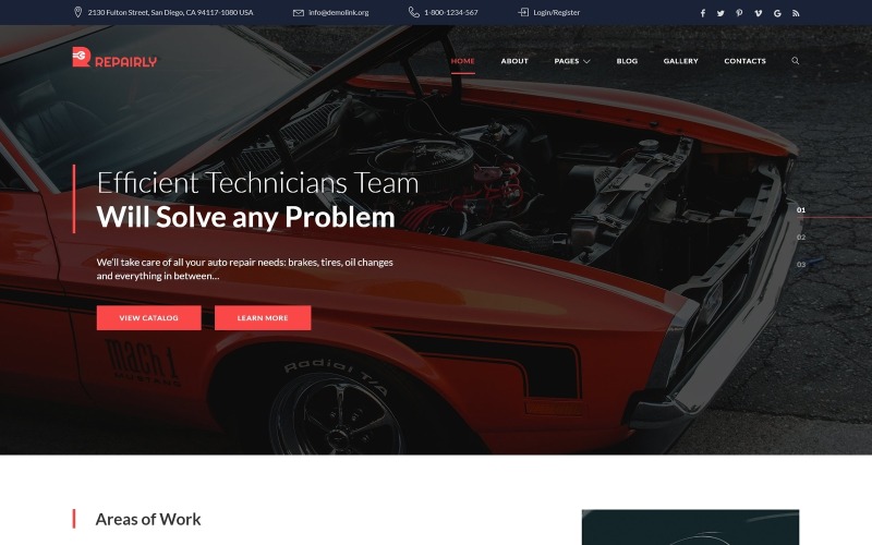 Ремонтно - Шаблон Joomla з ремонту автомобілів