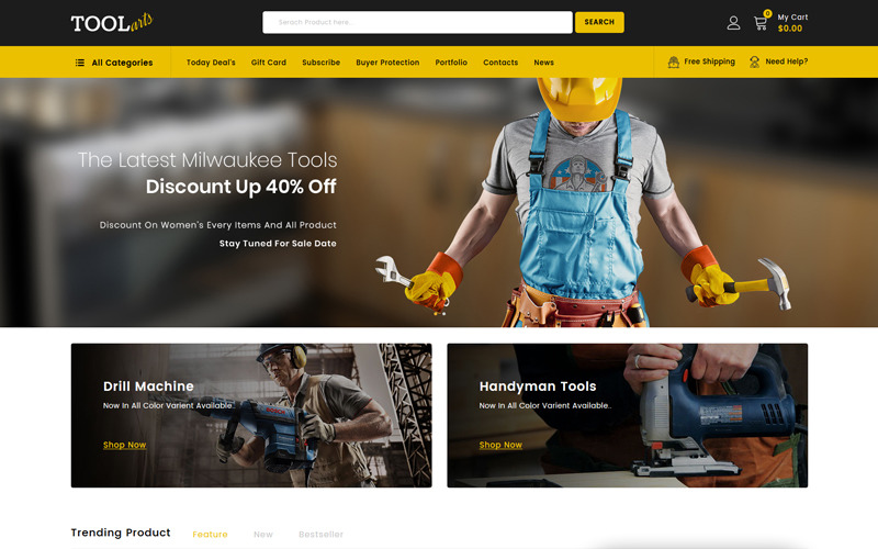 магазин электроинструментов тема prestashop