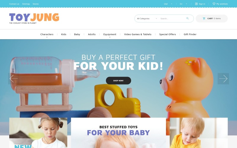 ToyJung-Plaything Store Bootstrap电子商务清洁PrestaShop主题