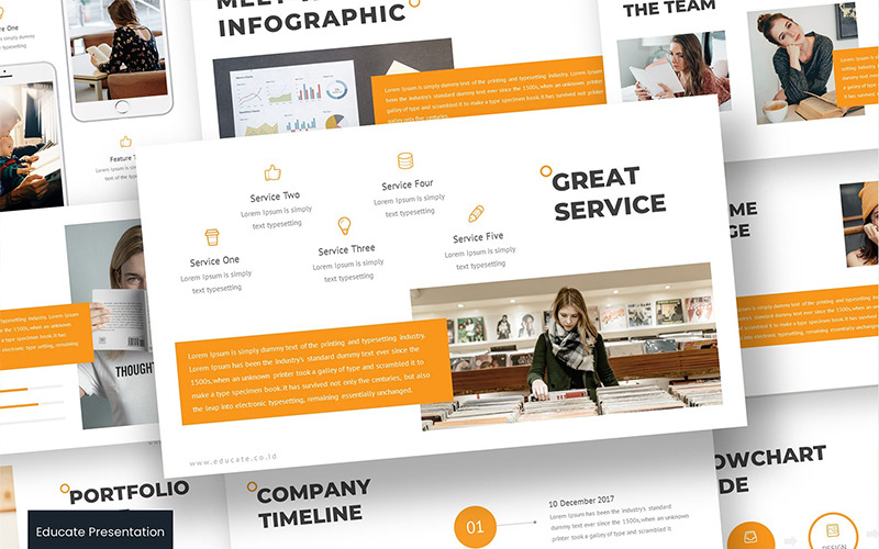 Utbilda - PowerPoint-mall