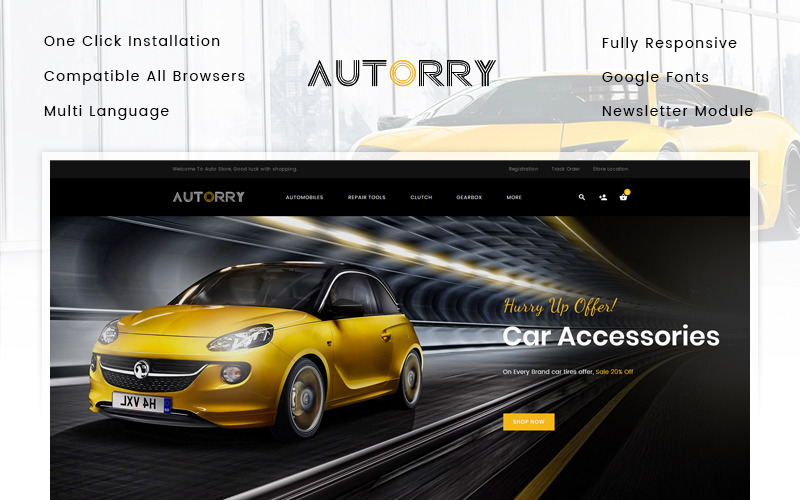 магазин автозапчастей opencart шаблон