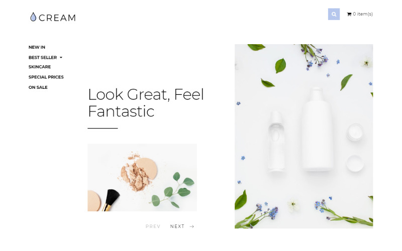 beauty supply ecommerce clean opencart template