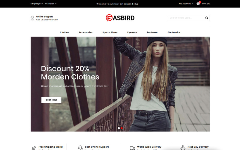 модельер магазин prestashop тема