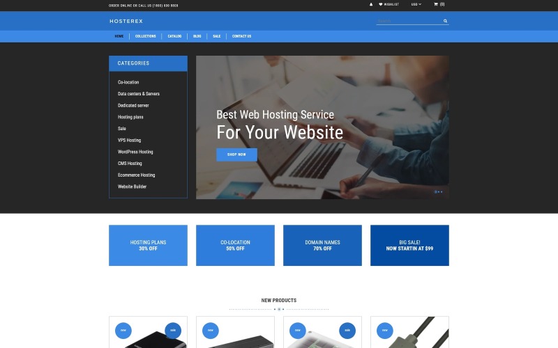 Hosterex - Hosting eines mehrseitigen Creative Shopify-Themas