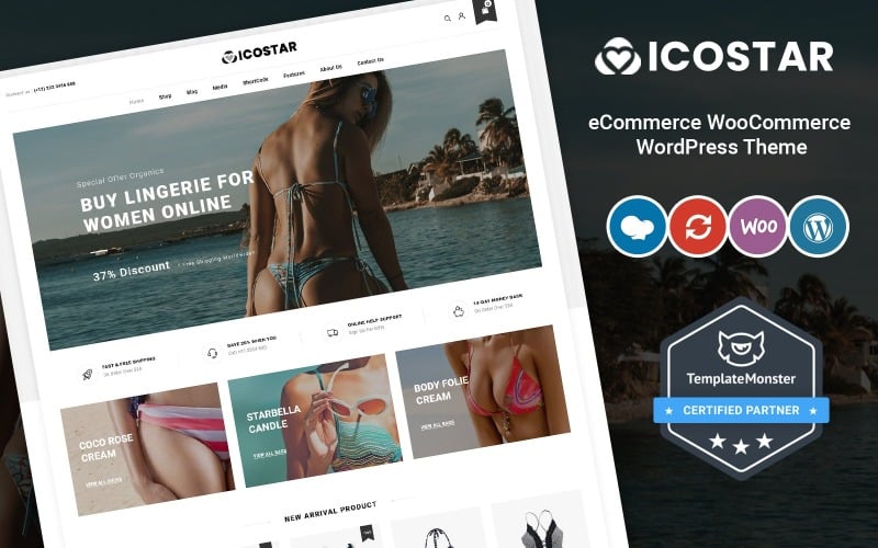 Icostar - İç Çamaşır ve Yüzme Giysileri WooCommerce Teması