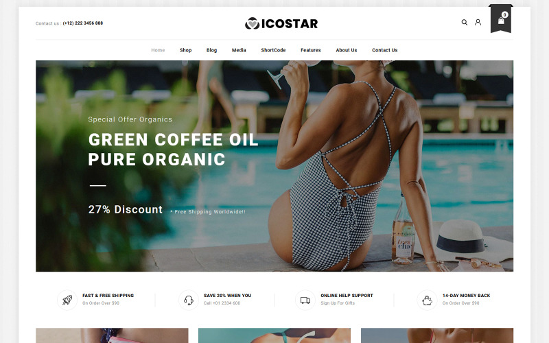 нижнее белье и одежда для плавания тема woocommerce