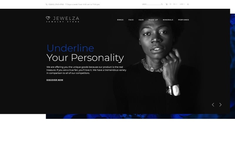 Jewelza - Многоцелевой стильный шаблон OpenCart Gems