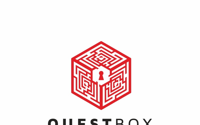 Download Шаблон логотипа "Labyrinth Logo Template" / Labyrinth Logo Template - Шаблон логотипа на тему графика app application brand branding game job labyrinth logo logotype mythology puzzle red solution symbol task vector hexagon secure