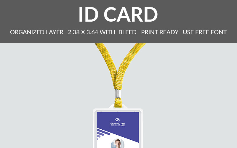 Download Фирменный стиль "Office Id Card - Corporate Identity Template" / Office Id Card - Corporate Identity Template - Фирменный стиль на тему графика id card card wave name creative office paper user business background presentation print member professional employee form identification backstage authentication