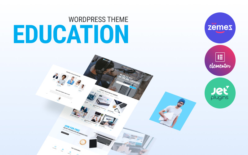Technotour - Online Learning & Education Courses WordPress Elementor Theme