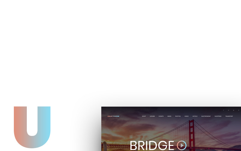 Download PSD шаблон "Urban Tourism PSD Template" / Urban Tourism PSD Template - PSD шаблон на тему агентство путешествий 