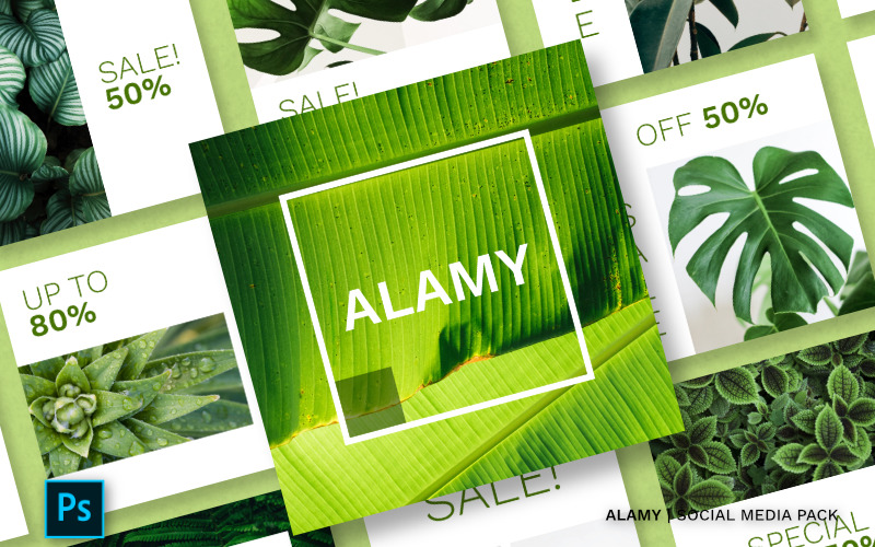 Download Шаблон для соцсетей "Alamy  Pack Social Media Template" / Alamy  Pack Social Media Template - Шаблон для соцсетей на тему графика instagram facebook twitter banner template sale media social background design vector fashion promotion stories instagramtemplates post