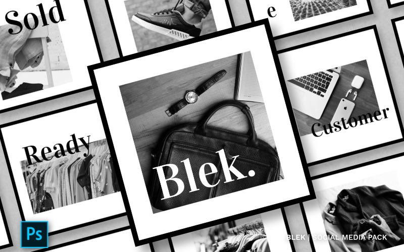 Download Шаблон для соцсетей "Blek Pack Social Media Template" / Blek Pack Social Media Template - Шаблон для соцсетей на тему графика instagram facebook twitter banner template sale media social background design vector fashion promotion stories instagramtemplates post story