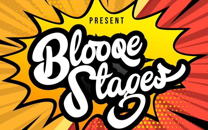 Blooqe-stadia | Vet cursief lettertype