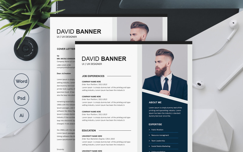 David Banner CV-sjabloon