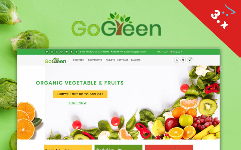 Gogreen Organic OpenCart Template