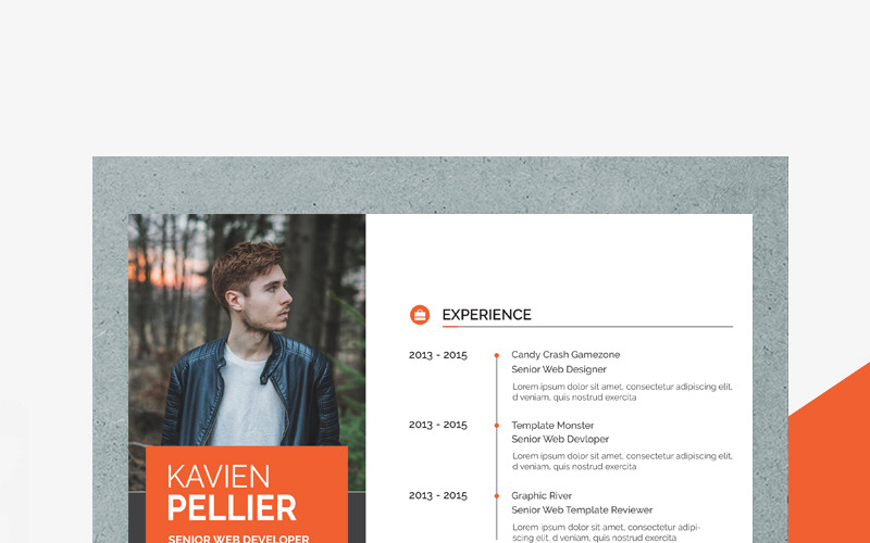 Download Резюме "Kavin Creative Resume Template" / Kavin Creative Resume Template - Резюме на тему графика clean resume design writing cover letter instant download for mac cv template infographic minimal swiss creative photo photoshop psd word