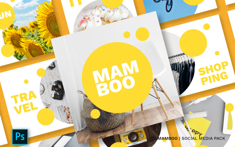 Download Шаблон для соцсетей "Mamboo Pack Social Media Template" / Mamboo Pack Social Media Template - Шаблон для соцсетей на тему графика instagram facebook twitter banner template sale media social background design vector fashion promotion stories instagramtemplates post story