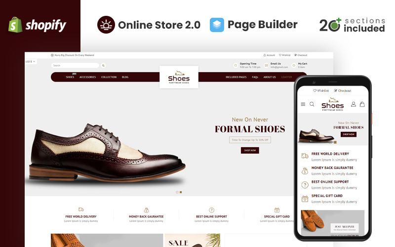 Shoes Store Responsive Shopify Theme