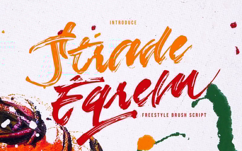 Download Шрифт "Strade Eqrem | Freehand Brush Cursive Font" / Strade Eqrem | Freehand Brush Cursive Font - Шрифт на тему графика script,alphabet,type,vector,brush,font,handwritten,typography,abc,style,lettering,design,text,calligraphy,graphic,symbol,calligraphic,drawn,hand,paint
