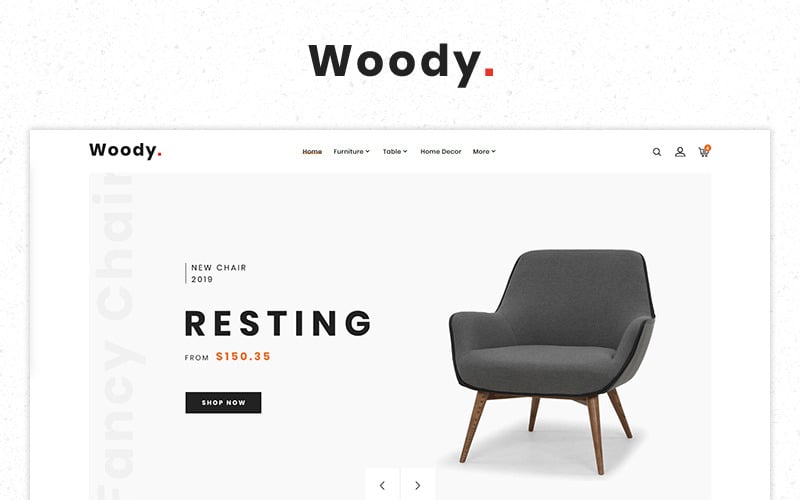 Тема PrestaShop для адаптивного магазина Woody Furniture Morden