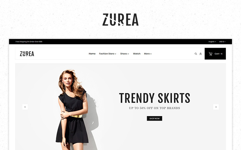 Тема Zurea Fashion Store Premium PrestaShop