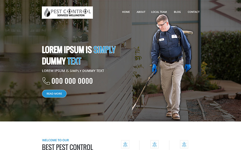 Download PSD шаблон "Best Pest - Pest Control Services PSD Template" / Best Pest - Pest Control Services PSD Template - PSD шаблон на тему служба дезинсекции pest control template theme