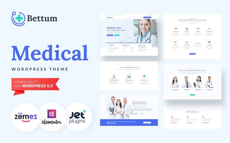 Bettum - Tema WordPress Elementor para Clínica Médica