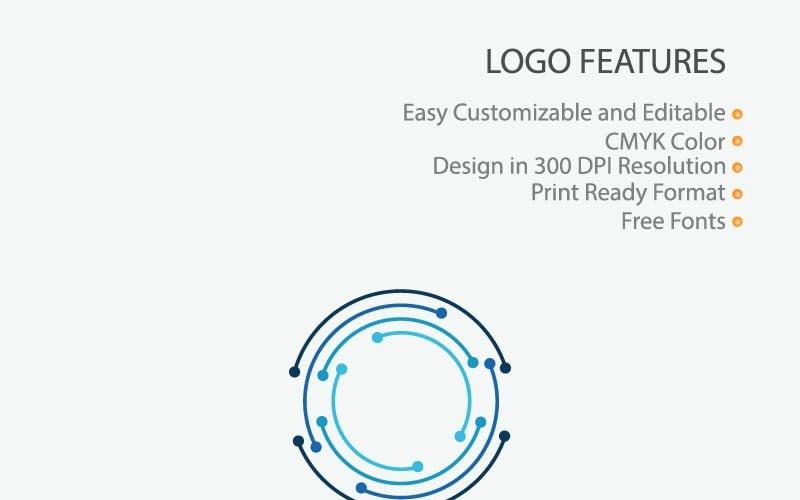 Синій колір творчих ІТ логотип шаблон