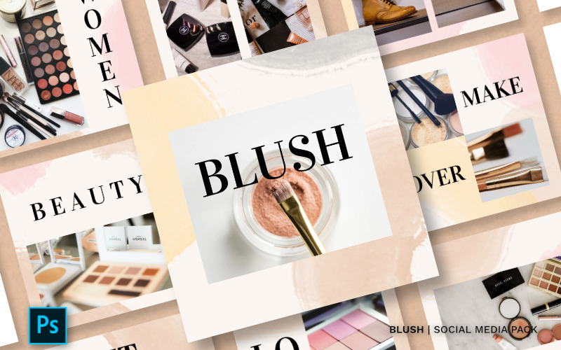Download Шаблон для соцсетей "Blush Pack Social Media Template" / Blush Pack Social Media Template - Шаблон для соцсетей на тему графика instagram facebook twitter banner template sale media social background design vector fashion promotion stories instagramtemplates post story