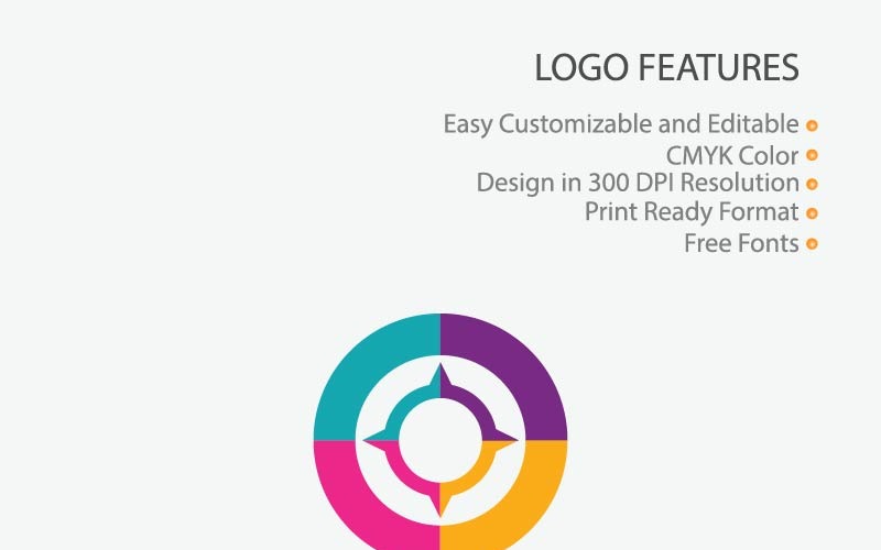 Download Шаблон логотипа "Colorful Compass Logo Template" / Colorful Compass Logo Template - Шаблон логотипа на тему графика compass logo design template vector icon abstract business travel illustration concept symbol modern sign style colorful element creative arrow direction