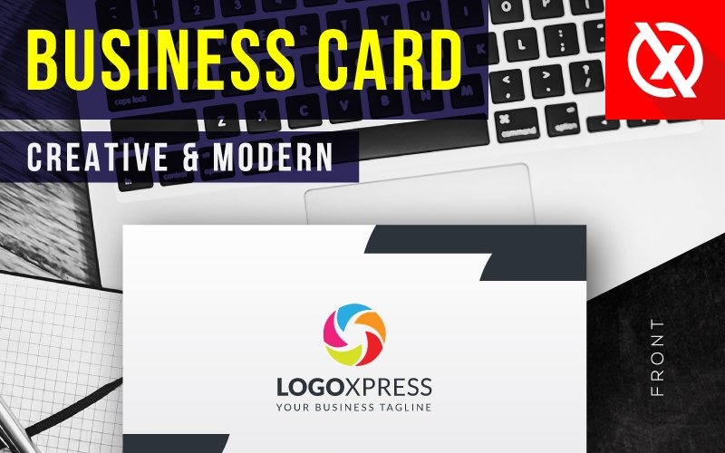 Download Фирменный стиль "Creative & Modern Business Card - Corporate Identity Template" / Creative & Modern Business Card - Corporate Identity Template - Фирменный стиль на тему графика business card clean coder corporate creative design developer individual modern personal professional sleek style stylish identity visiting call colorful unique