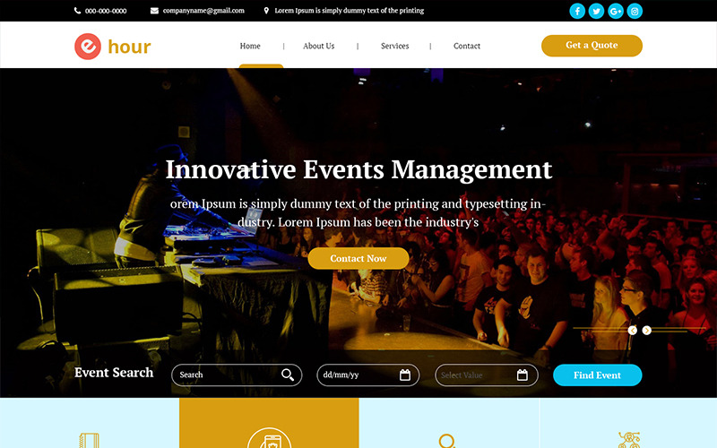 E Hour - Event Management PSD-mall