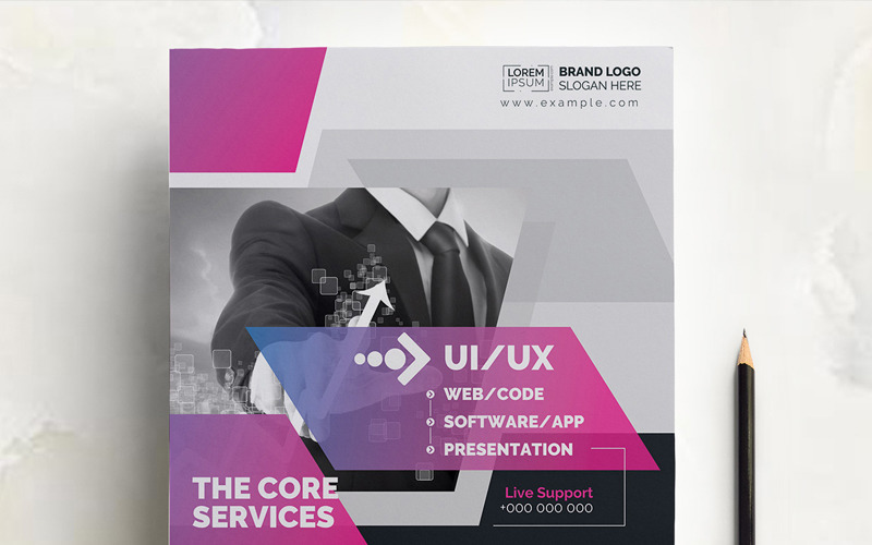 Download Фирменный стиль "Gradient Flyer - Corporate Identity Template" / Gradient Flyer - Corporate Identity Template - Фирменный стиль на тему графика abstract flyer ad advertisement agency agent business clean corporate creative editable template illustrator marketing multipurpose poster promotion product real estate