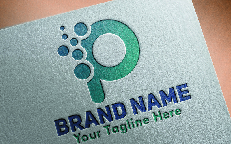 Download Шаблон логотипа "P Letter Logo Template" / P Letter Logo Template - Шаблон логотипа на тему графика creative modern professional unique premium letter logo brand company business pixel monogram