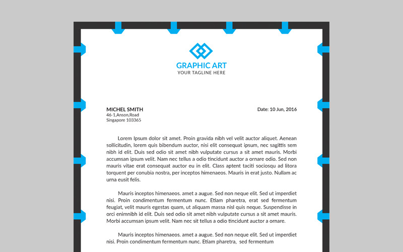 Download Фирменный стиль "Patterned Letterhead - Corporate Identity Template" / Patterned Letterhead - Corporate Identity Template - Фирменный стиль на тему графика letterhead business flat print company style ready to print letterhead themplate document letter style corporation page corporate sheet presentation identity