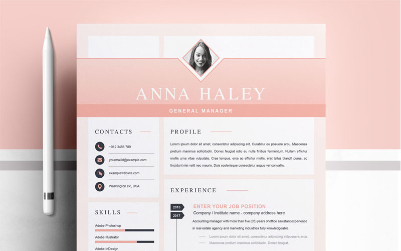 Plantilla de curriculum vitae de Anna
