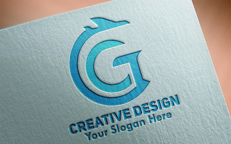 Шаблон логотипа письмо G