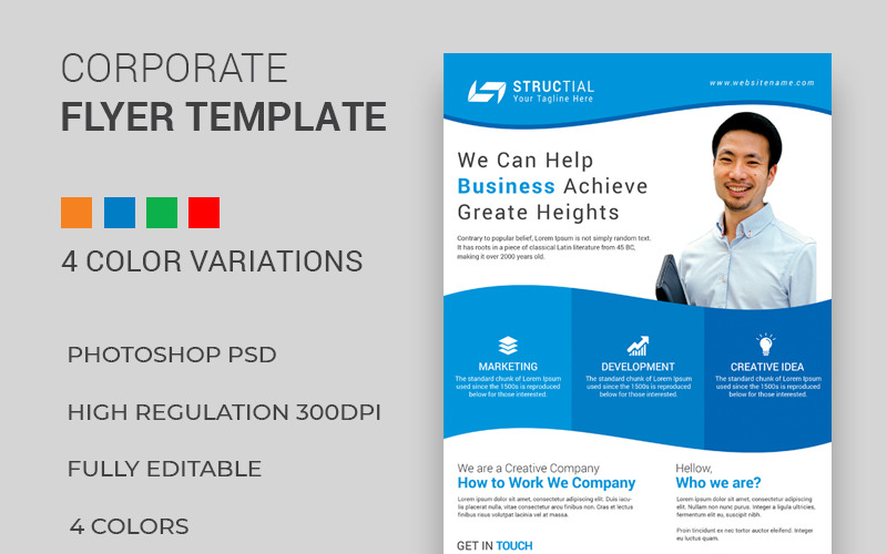 Download Фирменный стиль "Structural Flyer - Corporate Identity Template" / Structural Flyer - Corporate Identity Template - Фирменный стиль на тему графика flyers design corporate creative unique agency stationary advert branding modern minimal marketing magazine business flyer