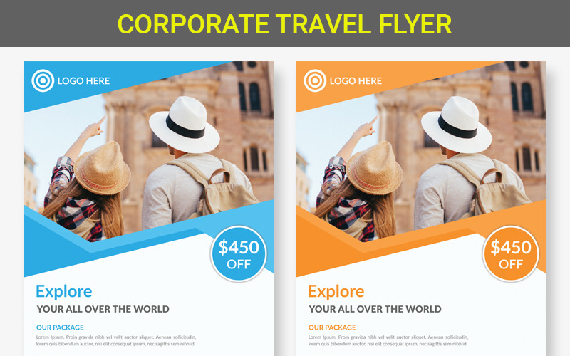 Download Фирменный стиль "Travel - Corporate Identity Template" / Travel - Corporate Identity Template - Фирменный стиль на тему графика flyer travel corporate print template brochure leaflet stationery booklet document holidays traveling agency page creative design summer poster shapes layout