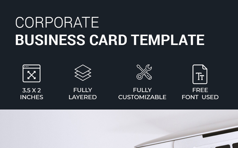 Download Фирменный стиль "Black & White Minimal Business Card - Corporate Identity Template" / Black & White Minimal Business Card - Corporate Identity Template - Фирменный стиль на тему графика business card clean unique corporate creative design horizontal professional psd qr code stationary template
