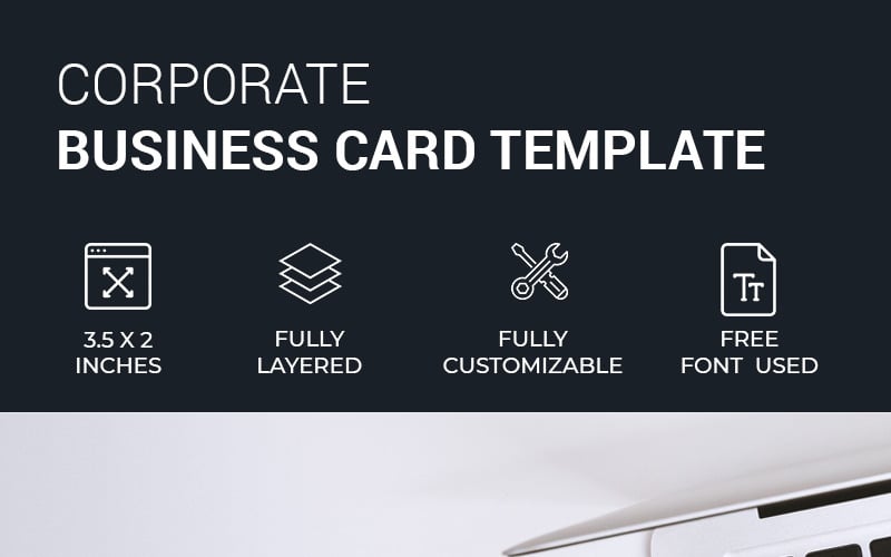Black & White Minimal Business Card - Corporate Identity Template