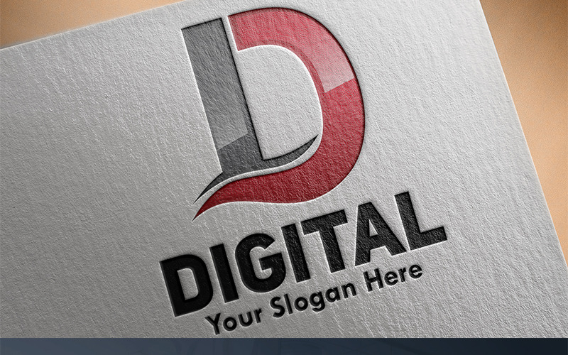 Цифровий бізнес логотип шаблон