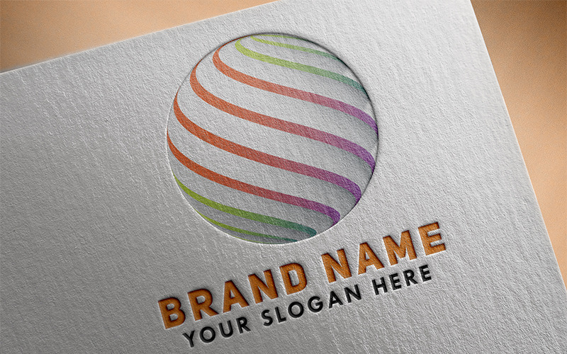 Download Шаблон логотипа "3d Sphere Logo Template" / 3d Sphere Logo Template - Шаблон логотипа на тему графика creative modern globe 3d logo design professional premium business company brand flat minimal unique