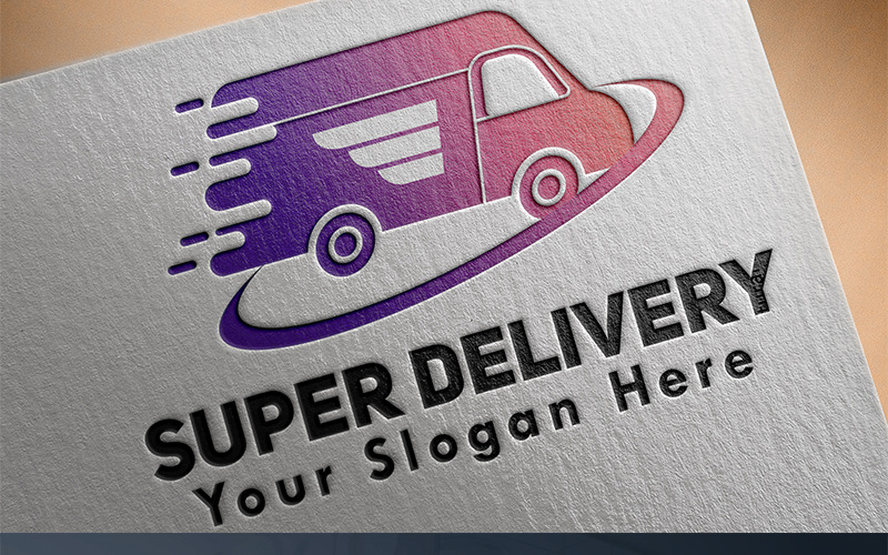 Download Шаблон логотипа "Delivery Logo Template" / Delivery Logo Template - Шаблон логотипа на тему графика creative delivery logo design van truck unique modern professional realistic 3d versatile mockup