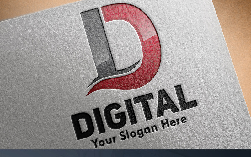 Download Шаблон логотипа "Digital Business Logo Template" / Digital Business Logo Template - Шаблон логотипа на тему графика creative letter logo design modern professional versatile 3d vector digital business