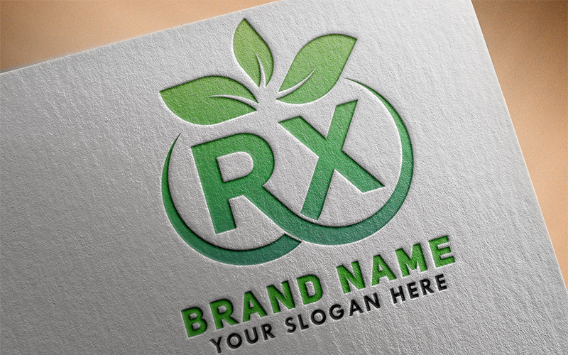 Modello di logo della lettera RX