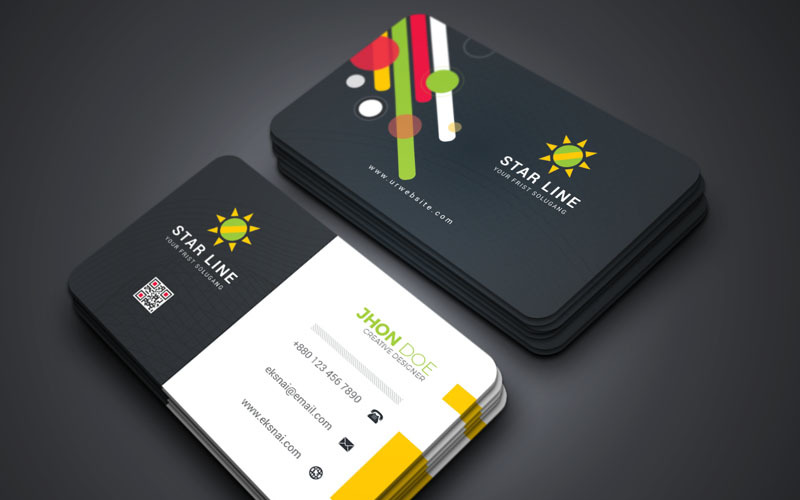 Download Фирменный стиль "Star Line - Business Card - Corporate Identity Template" / Star Line - Business Card - Corporate Identity Template - Фирменный стиль на тему графика business card corporate card liflet computer internet stationery id kit blue hi-quality official symple green logo professional modern art standard